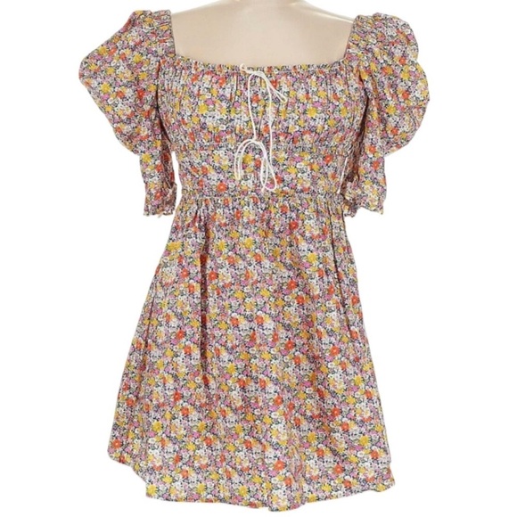 For Love & Lemons Libby Floral Mini Dress Vintage Inspired Women's Size Medium - Picture 4 of 11